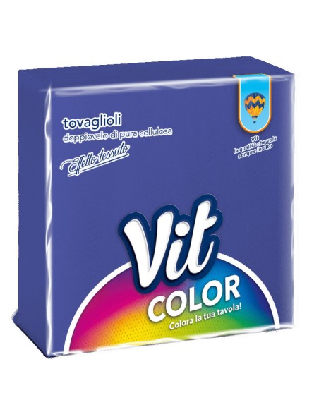 Vit Color 25 Tovaglioli Doppio Velo 32x32cm - Blu